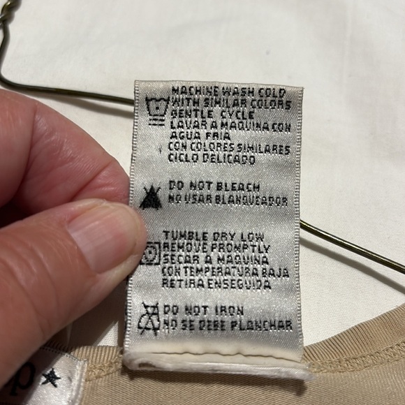 One Step Ahead Tan Sleeveless Empire Waist Top. Small - Picture 6 of 7